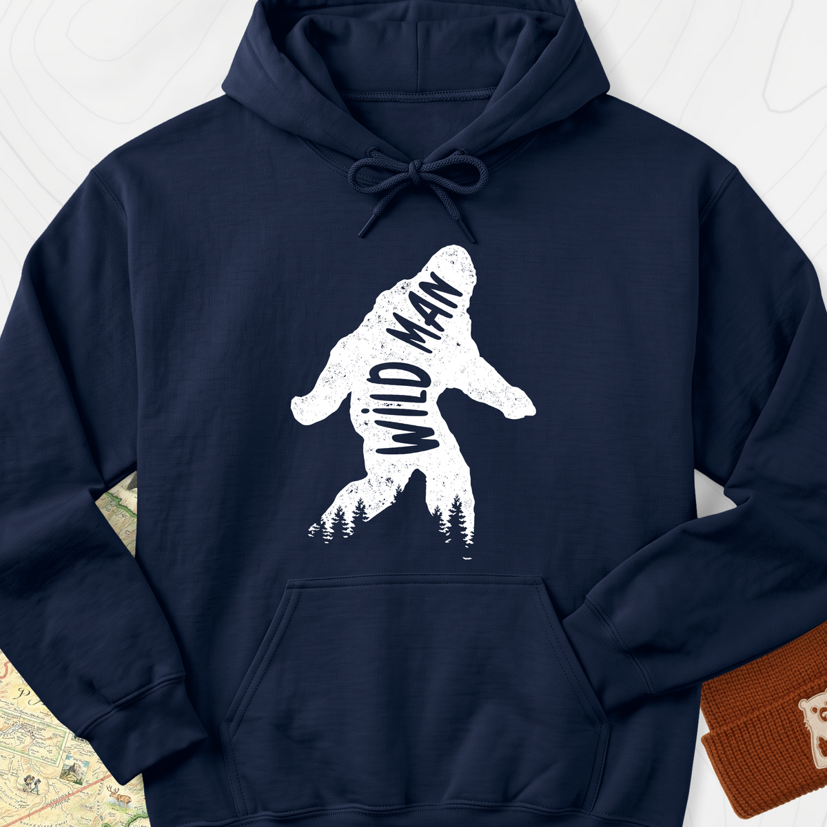 Wild Man Hoodie - Navy