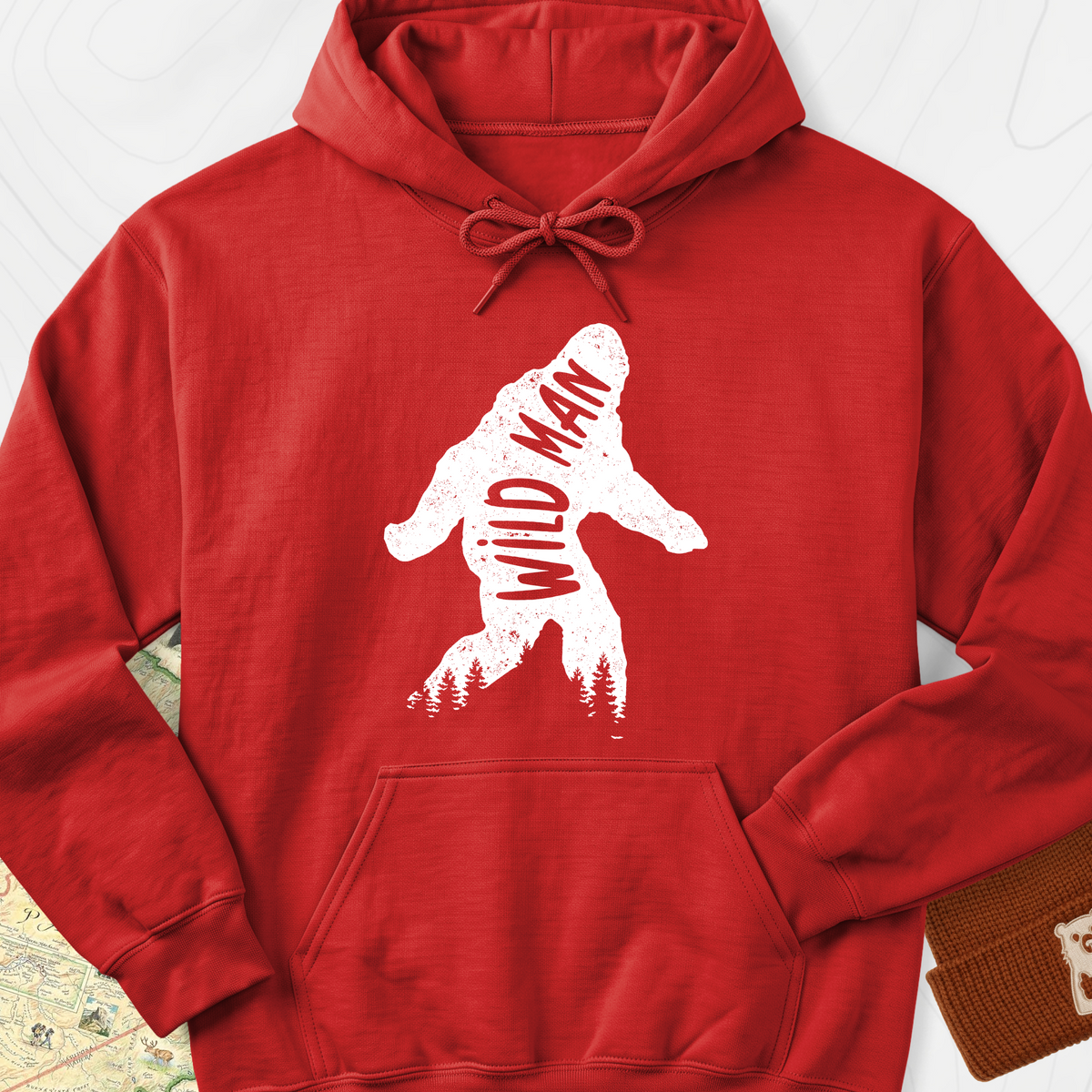 Wild Man Hoodie - Red