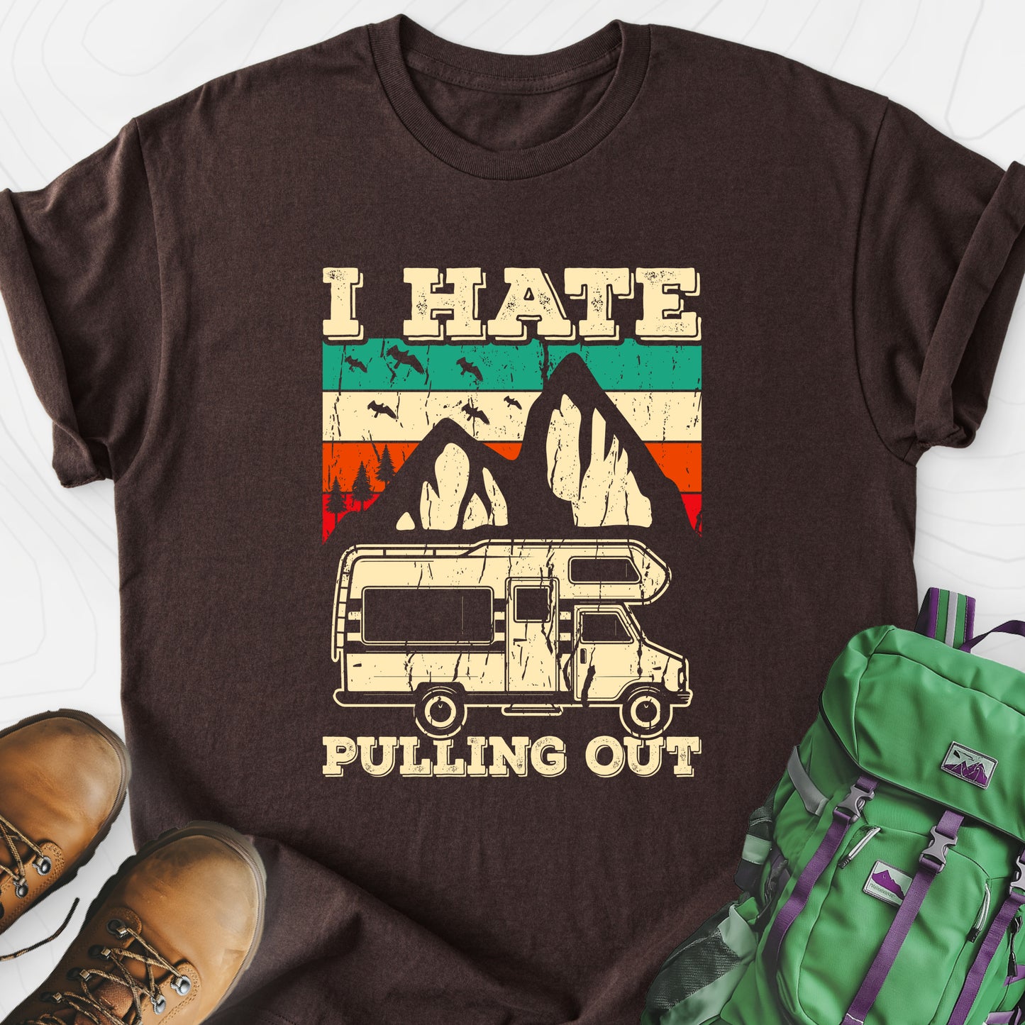 I Hate Pulling Out Dark Chocolate front print lightweight T-shirt