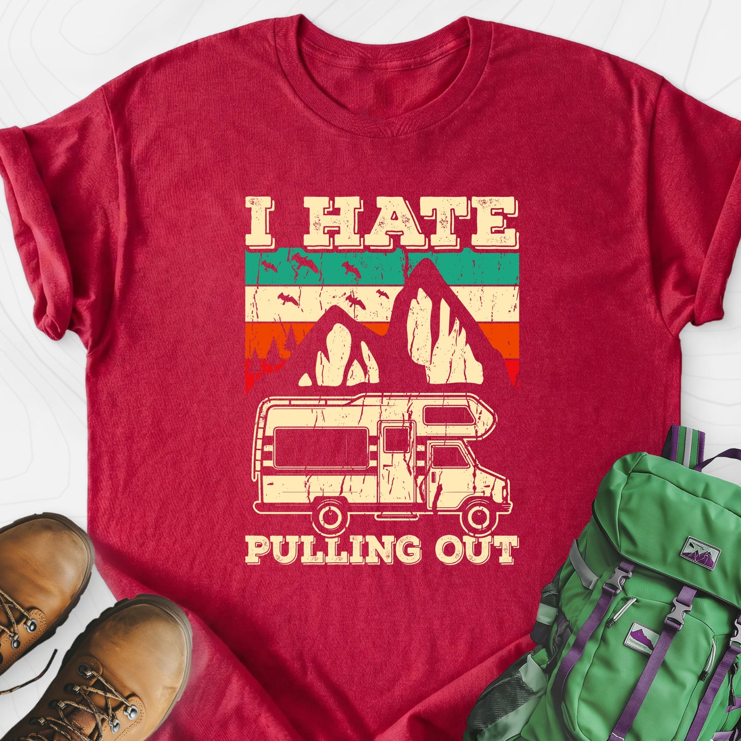 I Hate Pulling Out Heather Red front print lightweight T-shirt