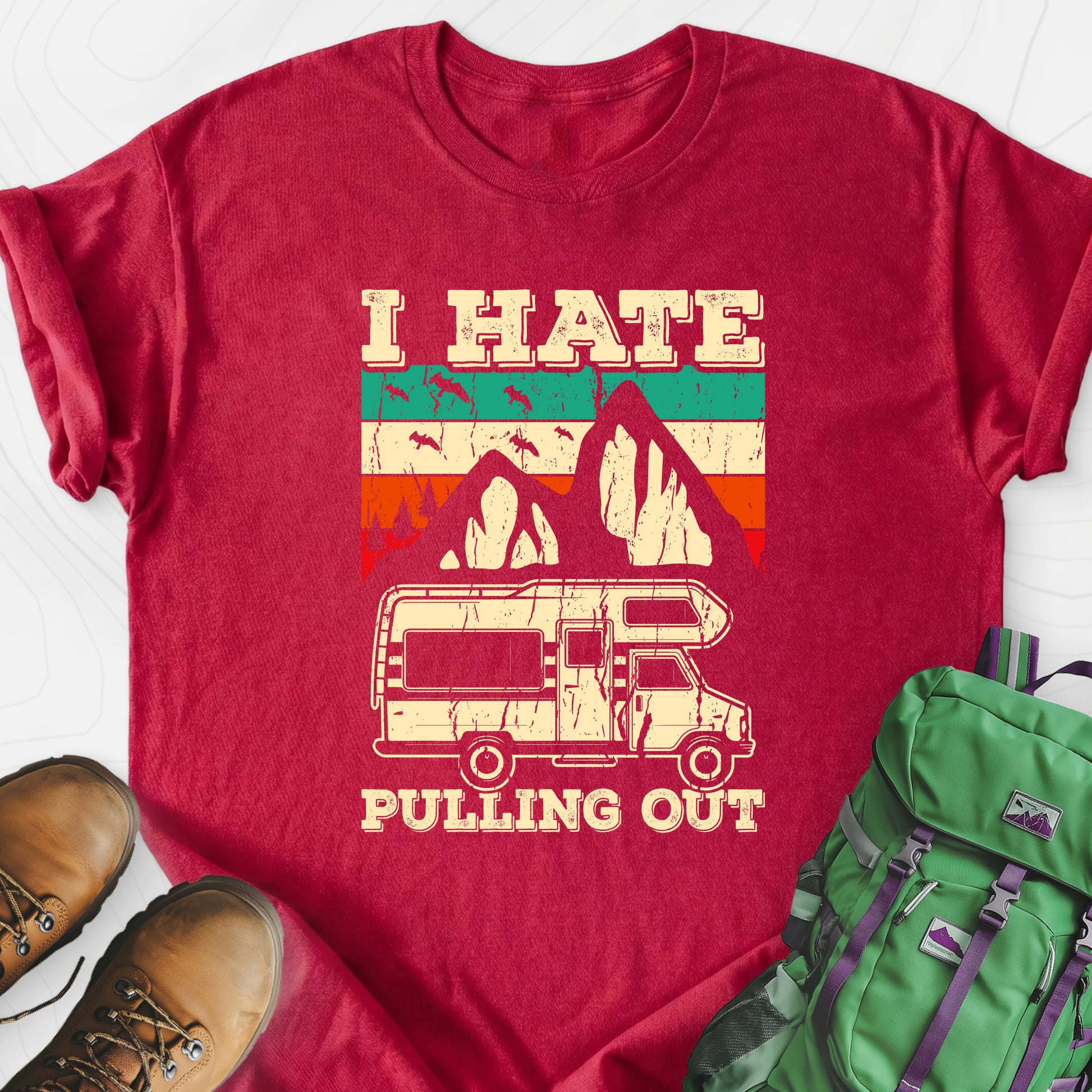 I Hate Pulling Out Heather Red front print lightweight T-shirt