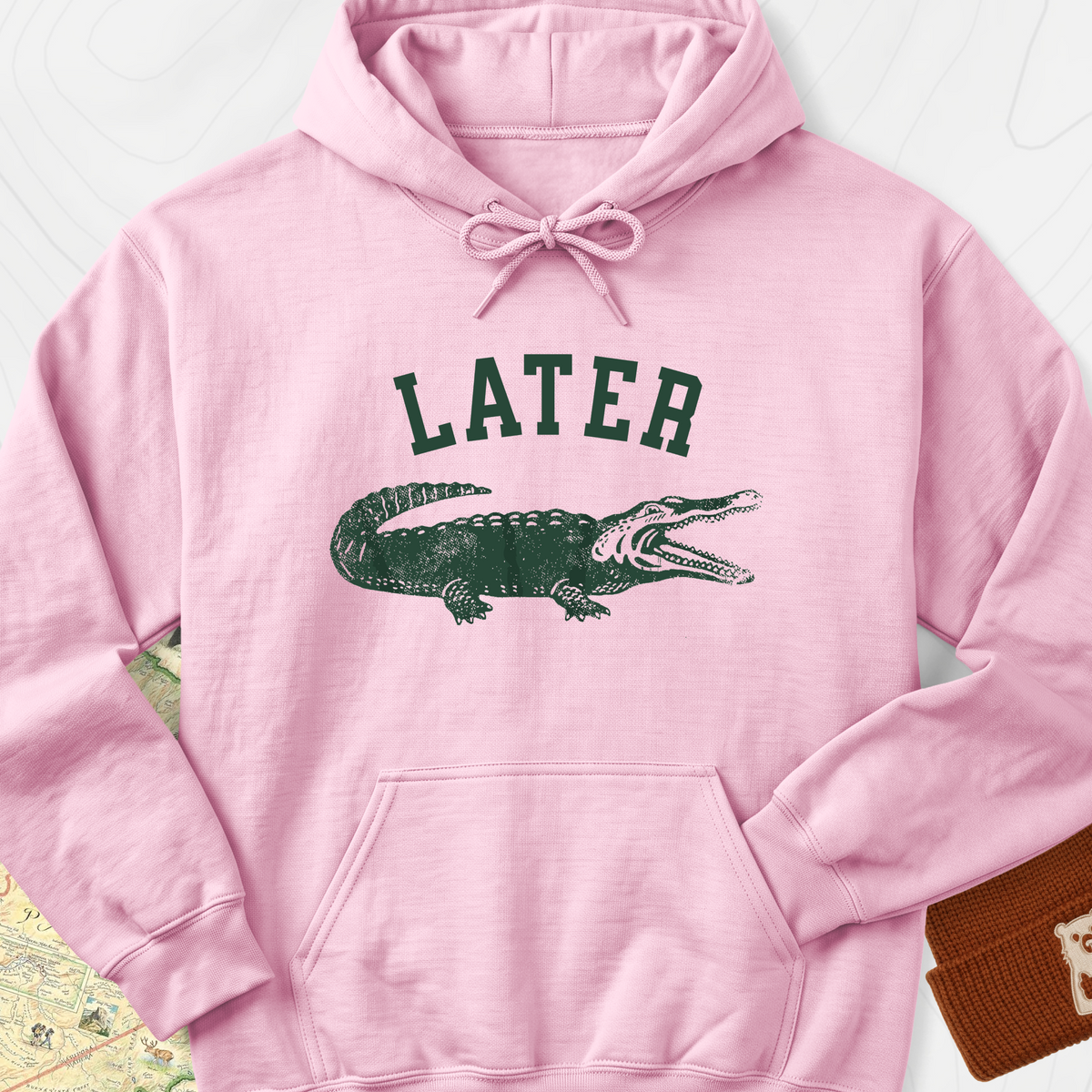 Later Gator Hoodie - Light Pink