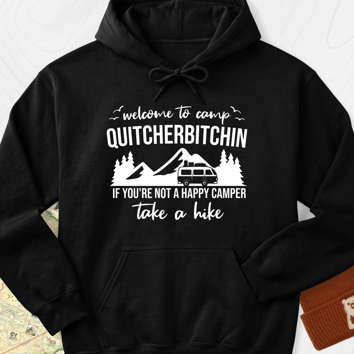 Quitcherbitchin Hoodie - Black
