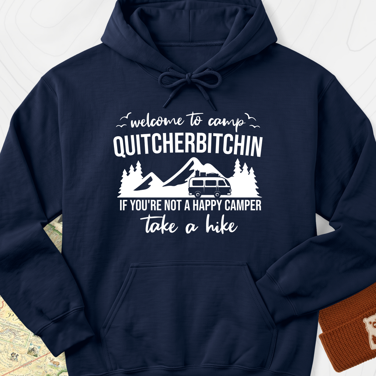 Quitcherbitchin Hoodie - Navy