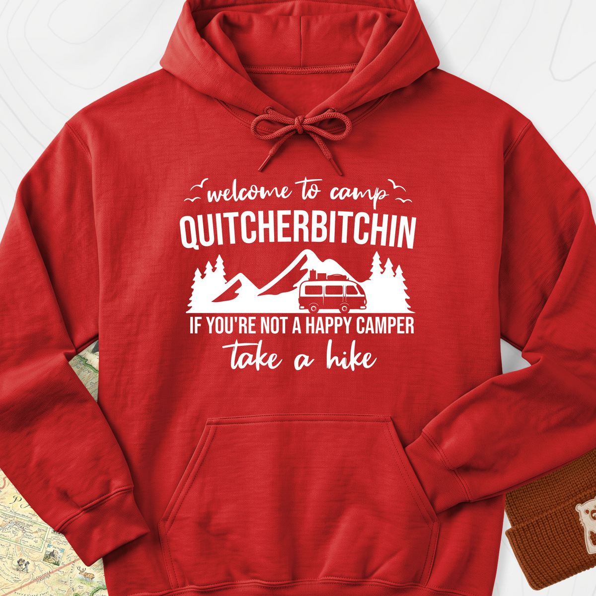 Quitcherbitchin Hoodie - Red