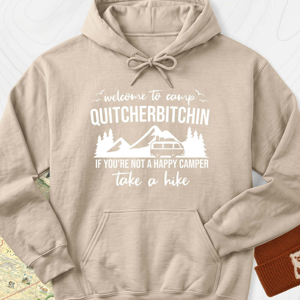 Quitcherbitchin Hoodie - Sand