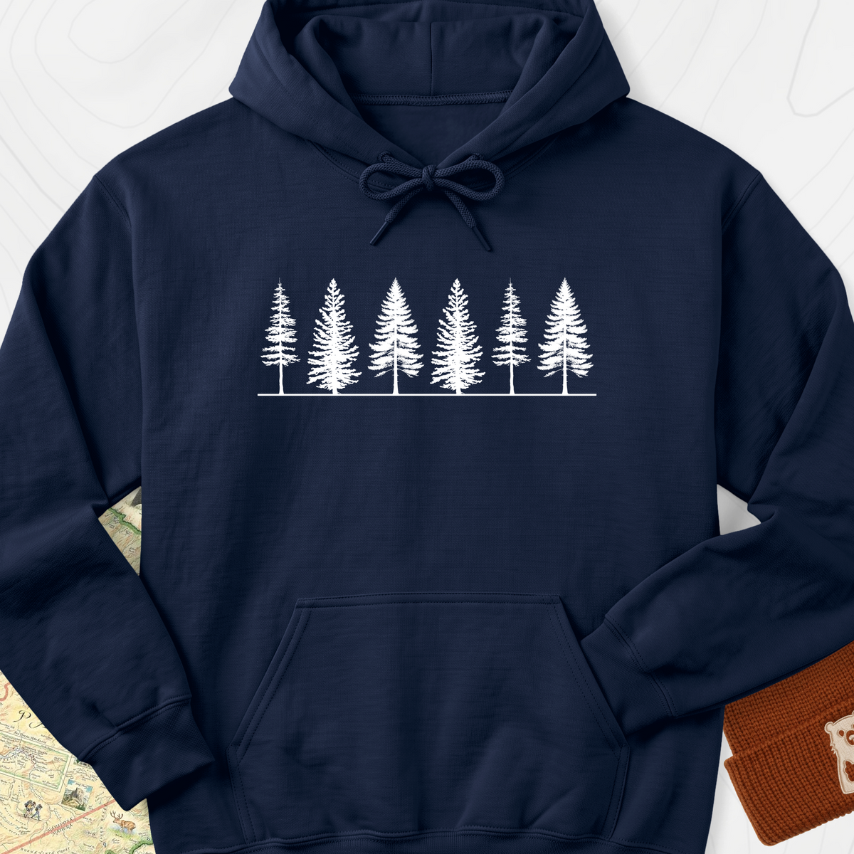Tree Silhouette Hoodie - Navy