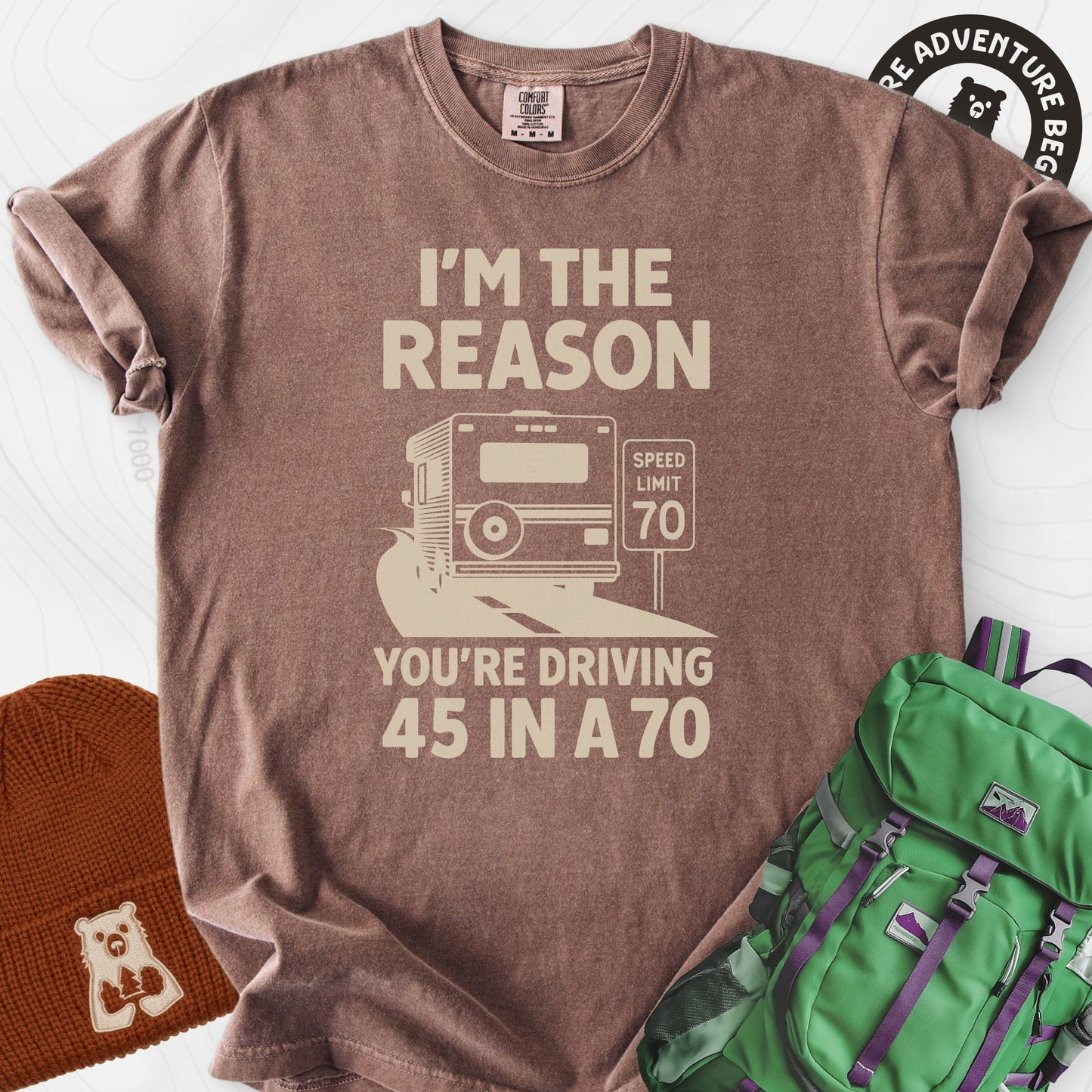 Driving 45 in a 70 T-Shirt