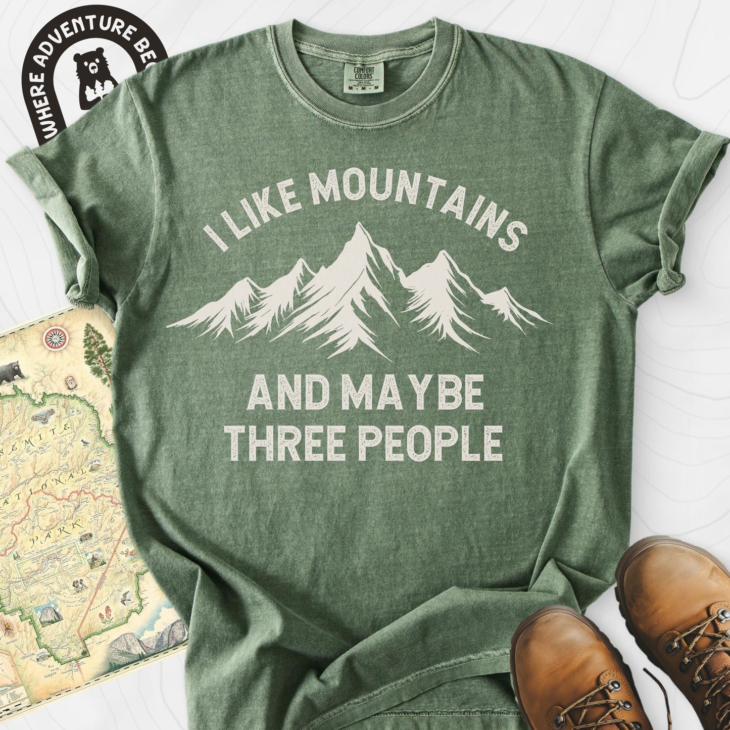 I Like Mountains and Maybe Three People T-Shirt