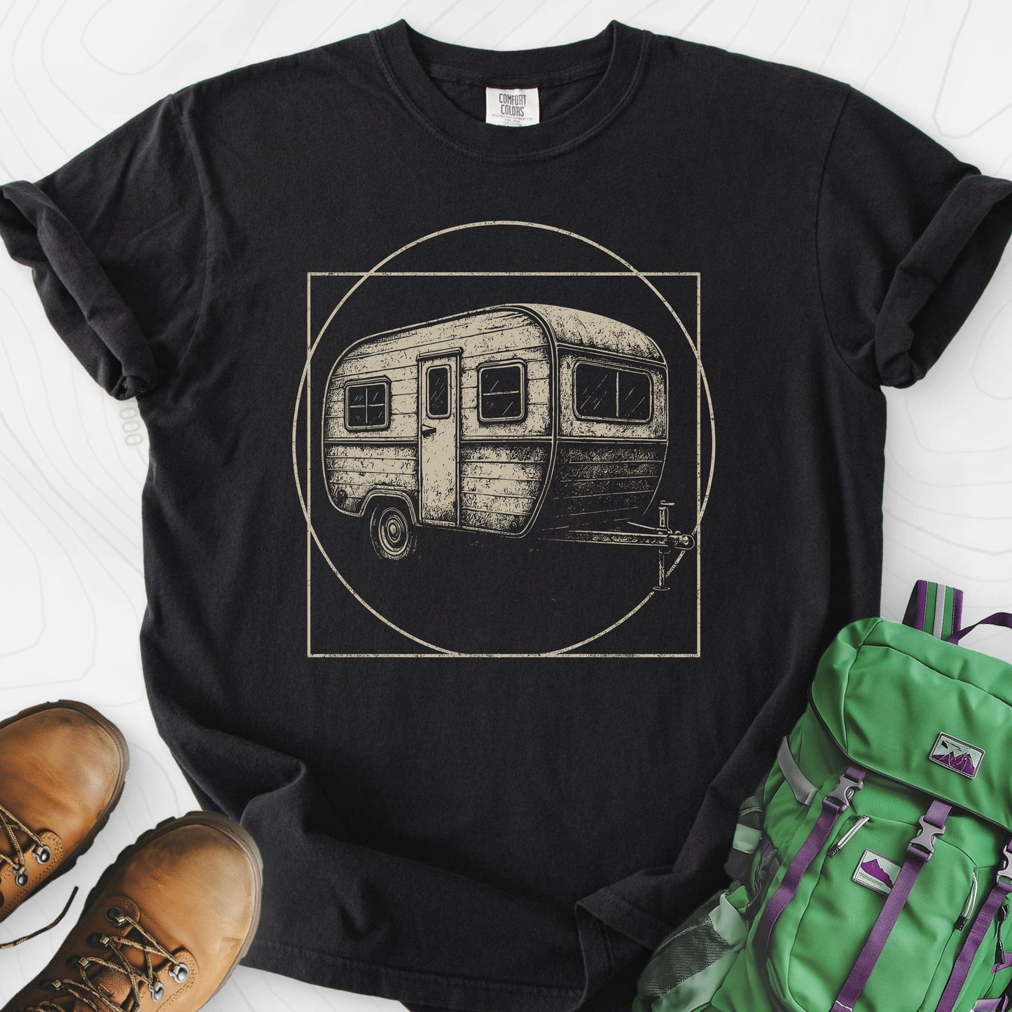 Vintage Camper Sketch T-Shirt