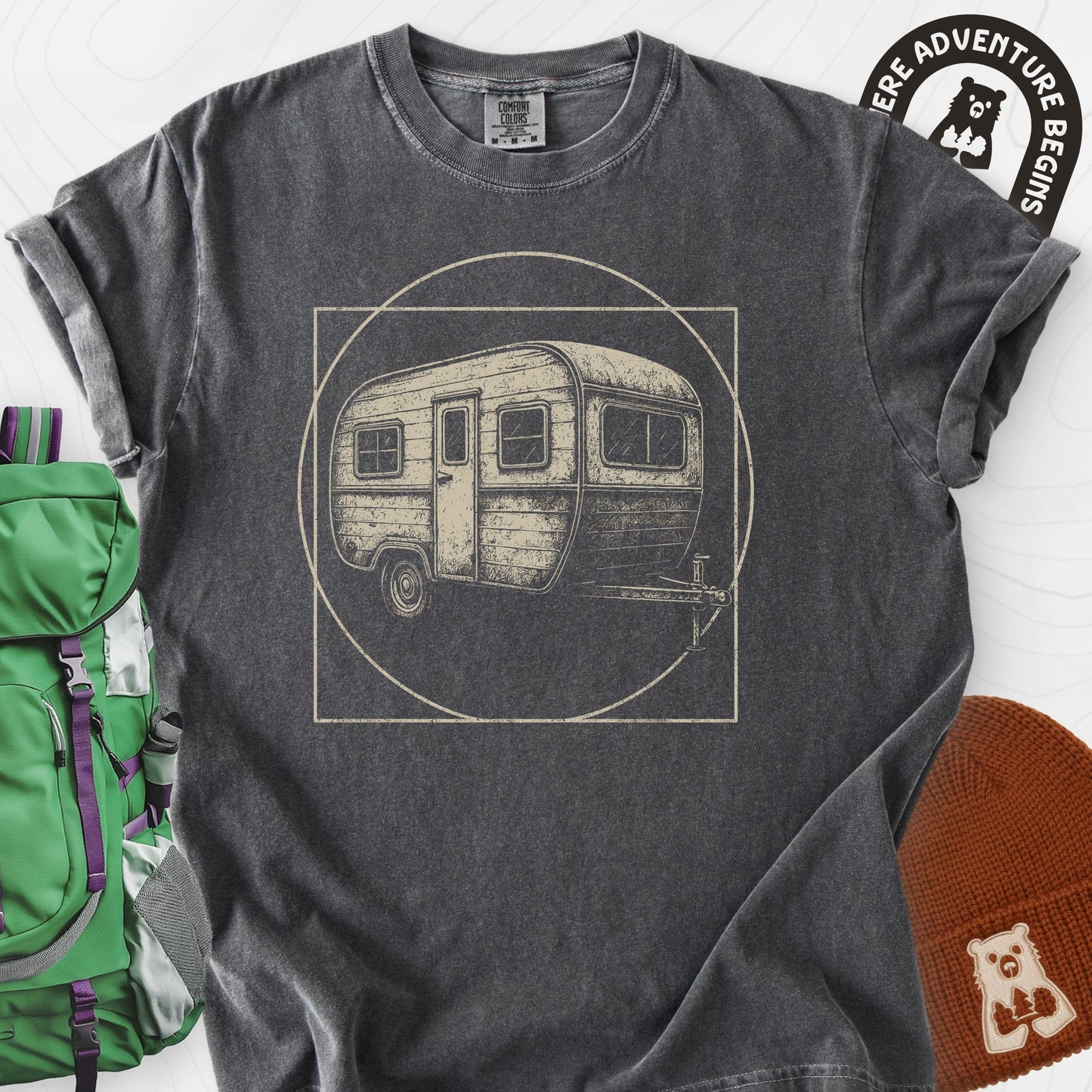 Vintage Camper Sketch T-Shirt