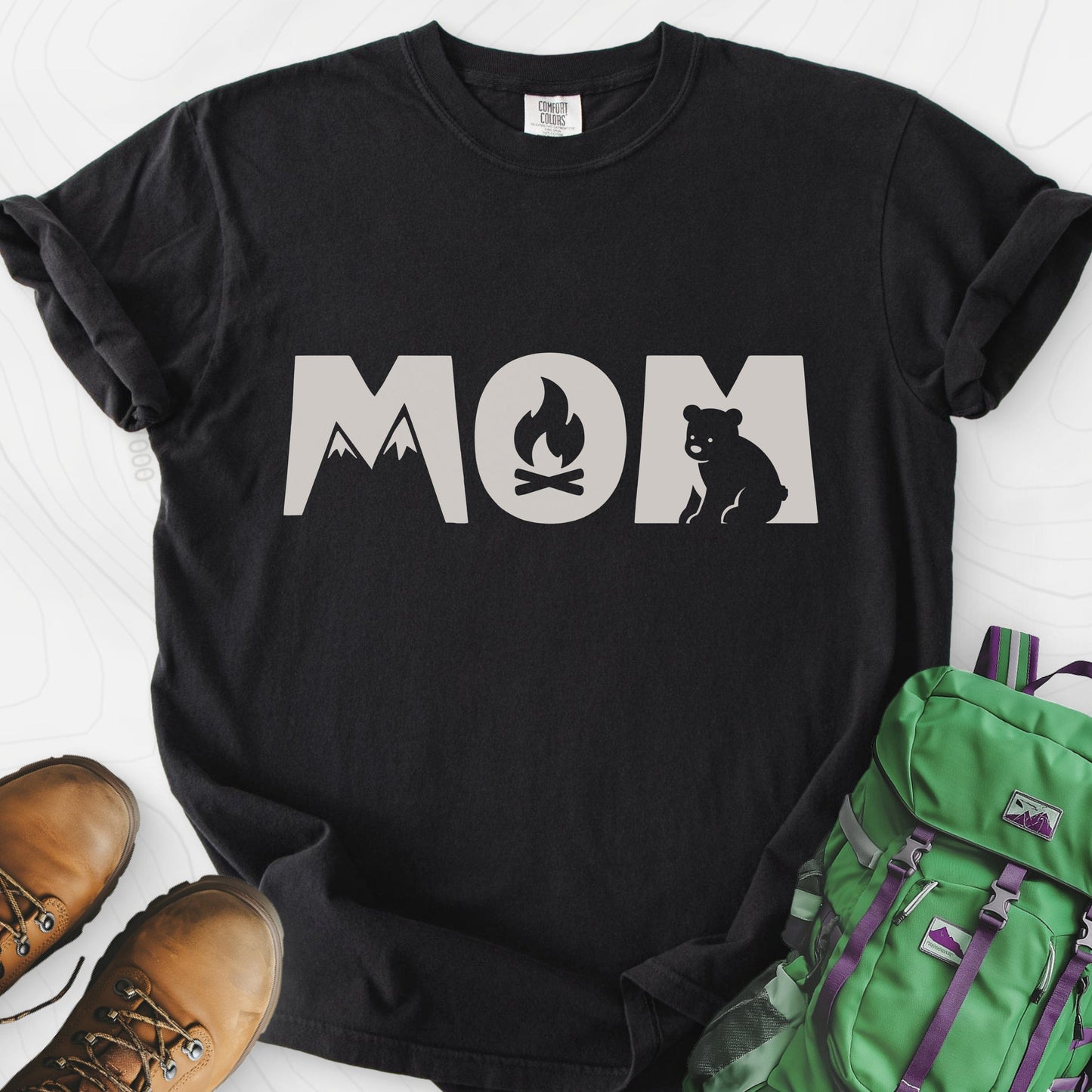 Camping Mom Icons T-Shirt
