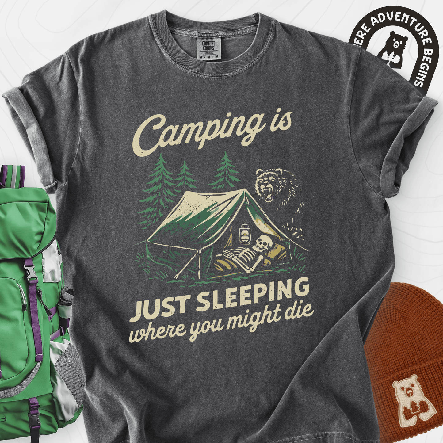 Camping Is Just Sleeping T-Shirt