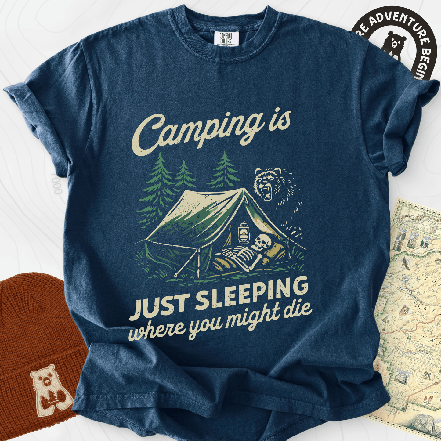 Camping Is Just Sleeping T-Shirt
