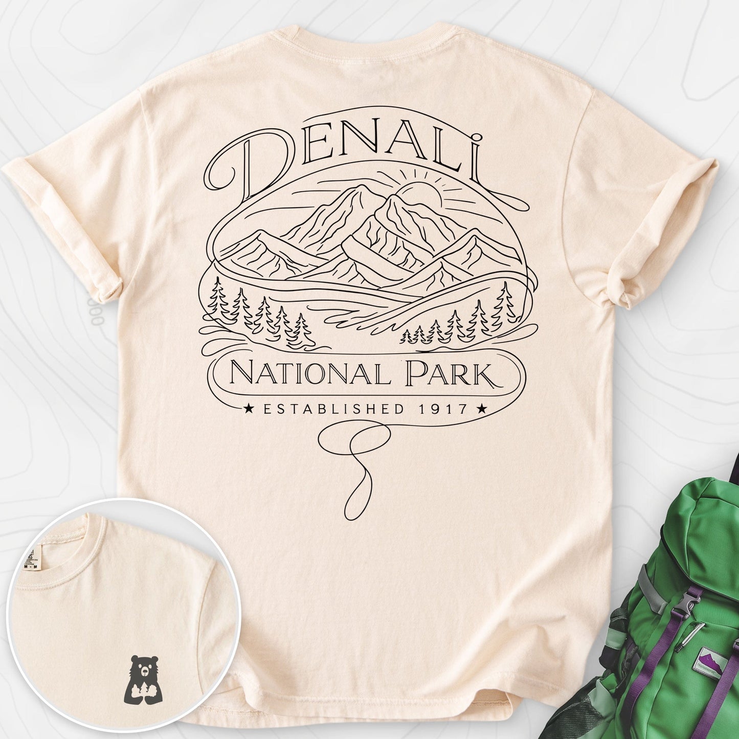Denali National Park Back Print