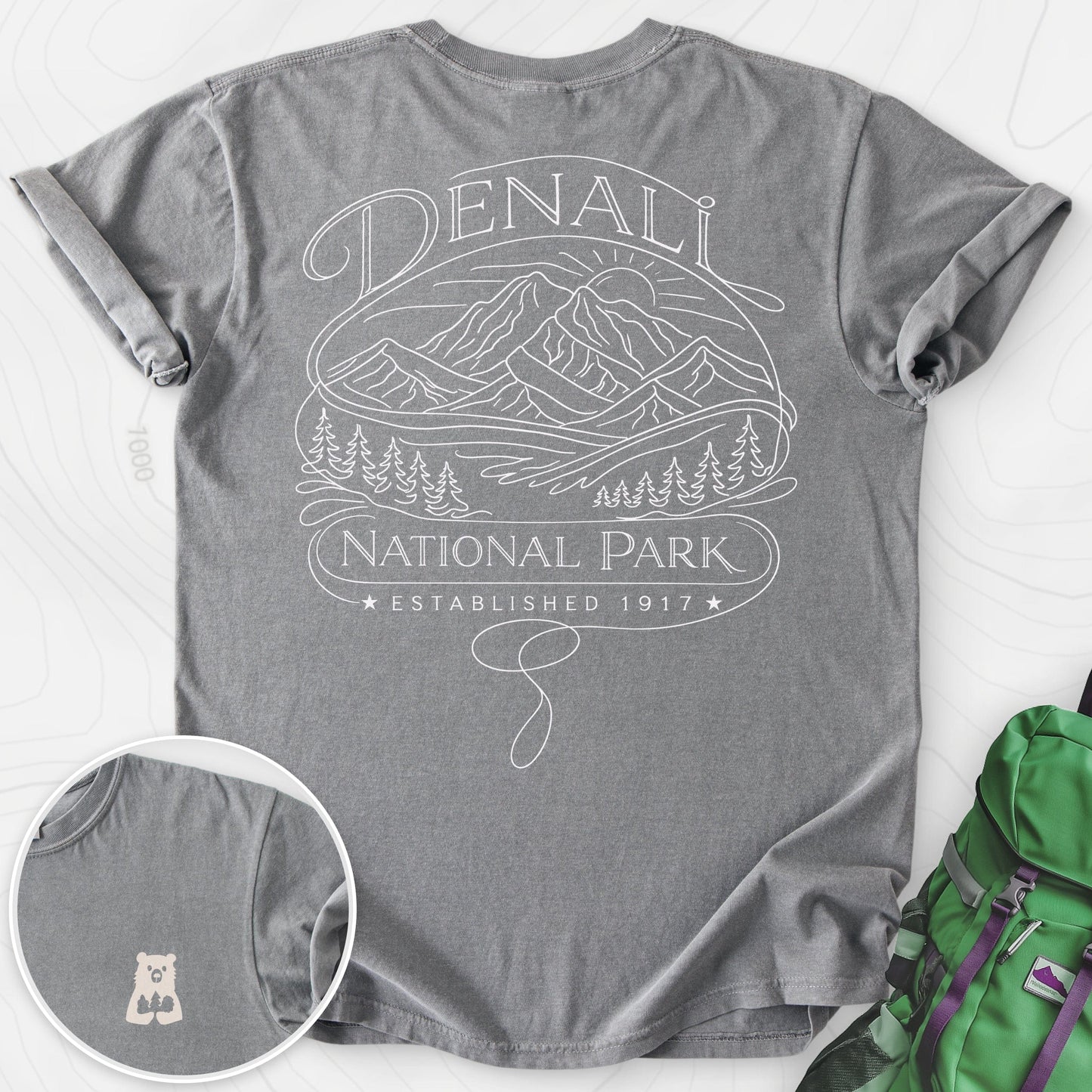 Denali National Park Back Print