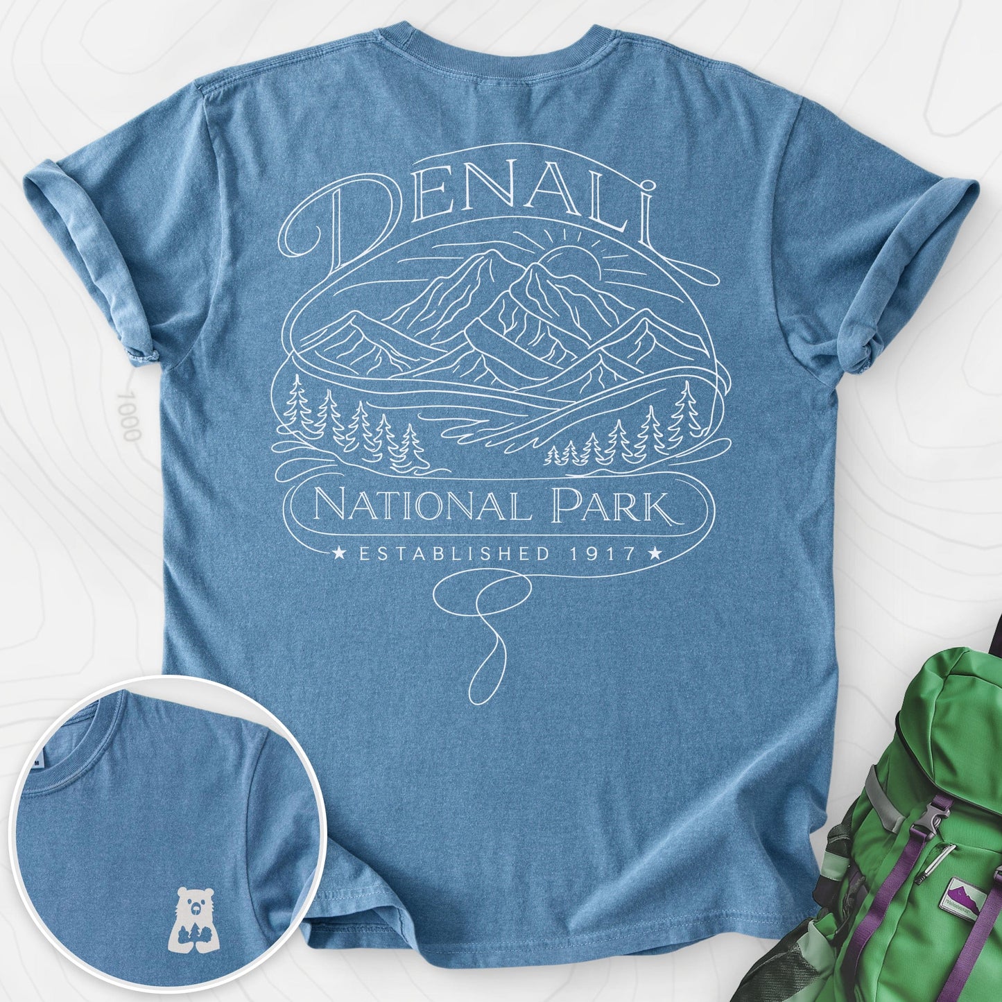 Denali National Park Back Print