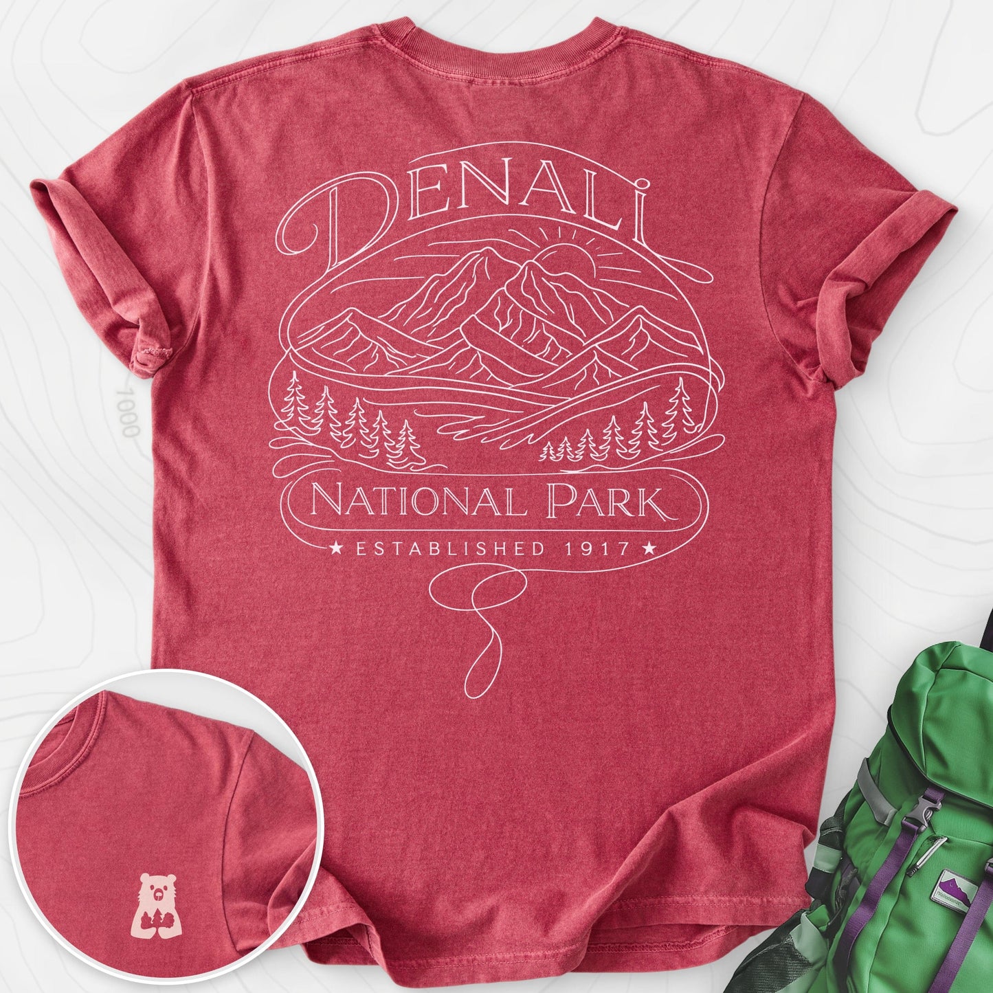 Denali National Park Back Print