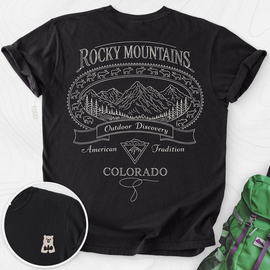 Rocky Mountains Colorado Back Print