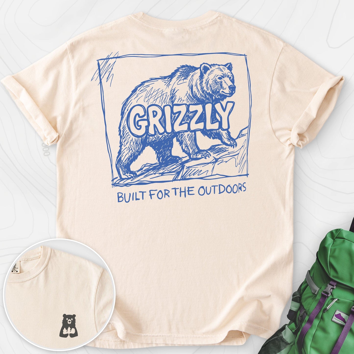 Grizzly Bear Back Print