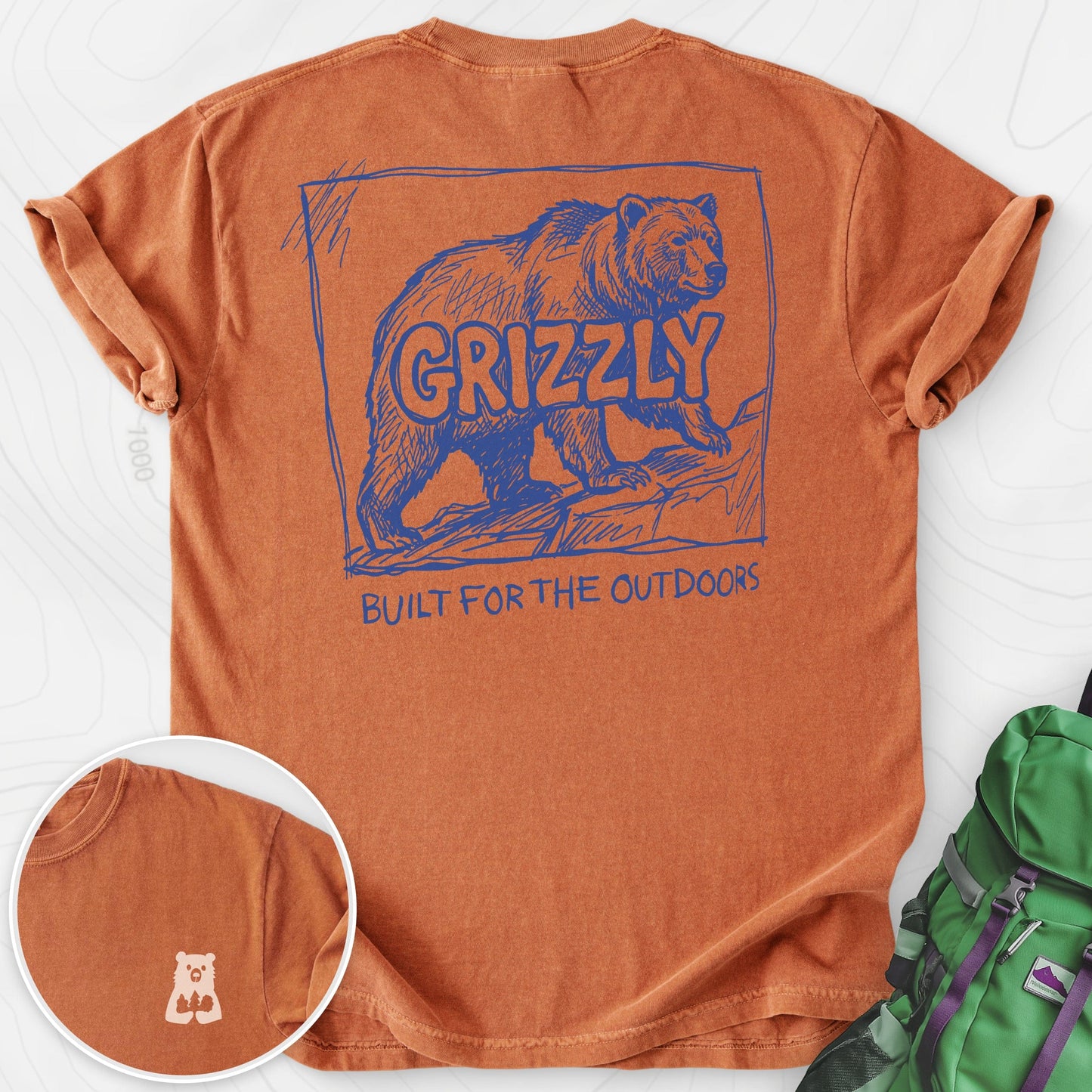 Grizzly Bear Back Print