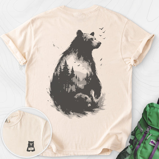 Bear Silhouette Back Print