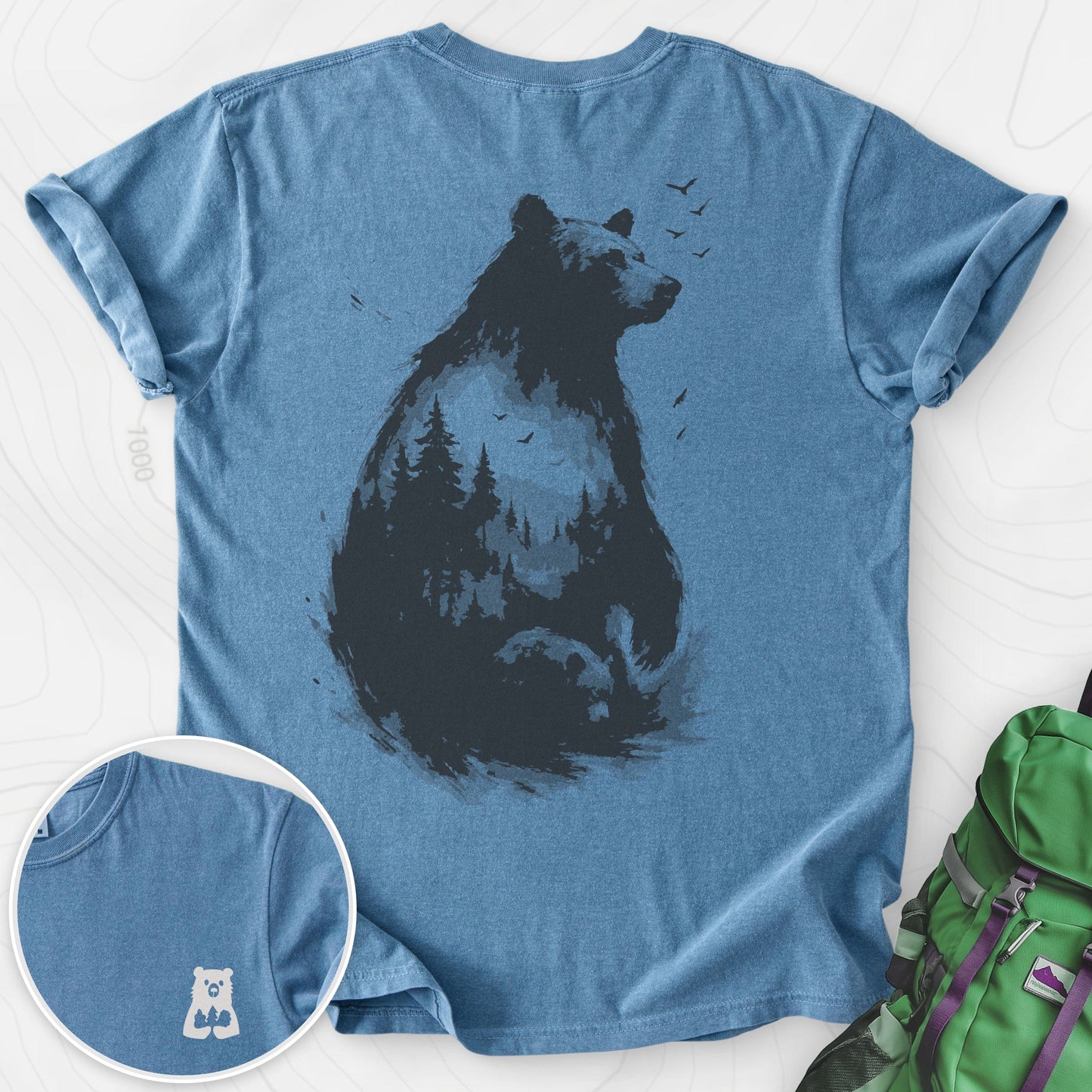 Bear Silhouette Back Print