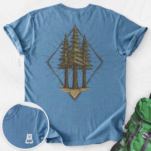 Pine Forest Badge Back Print