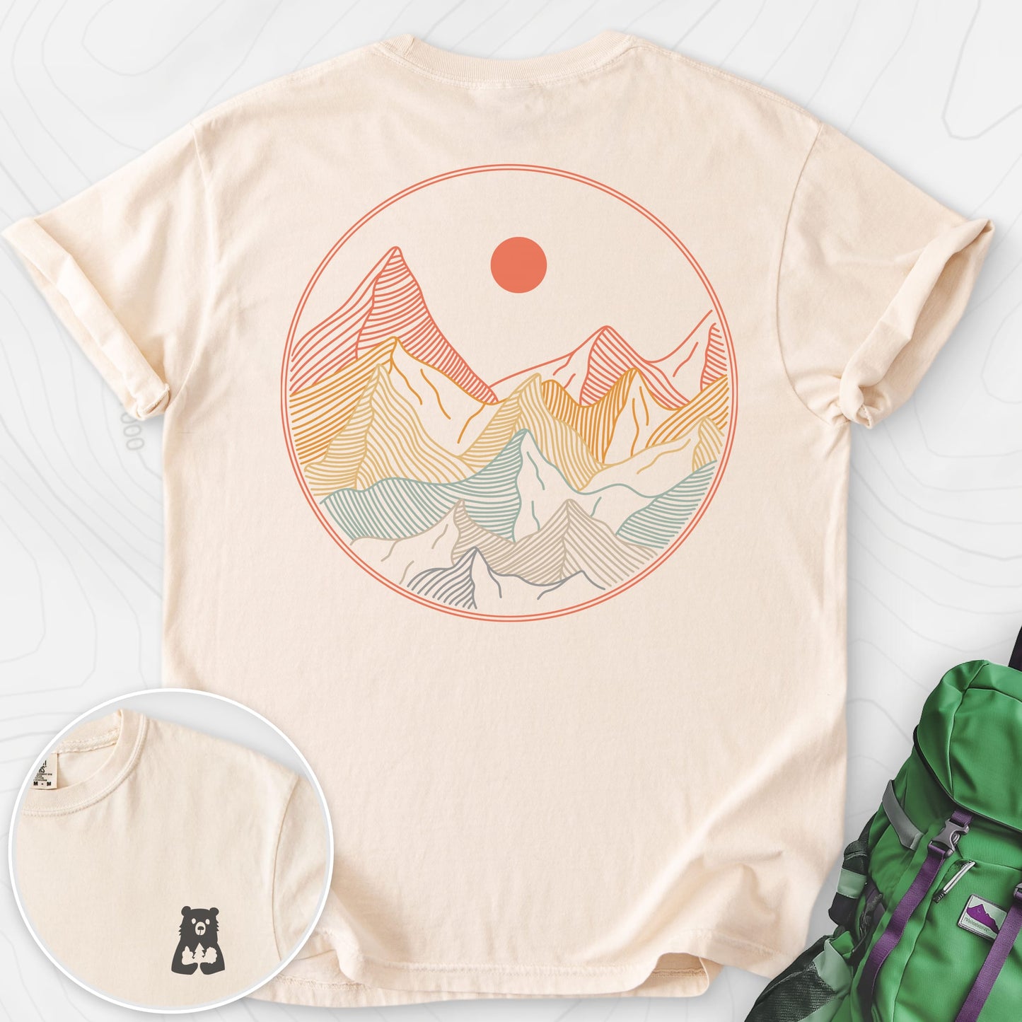 Colorful Mountains Back Print