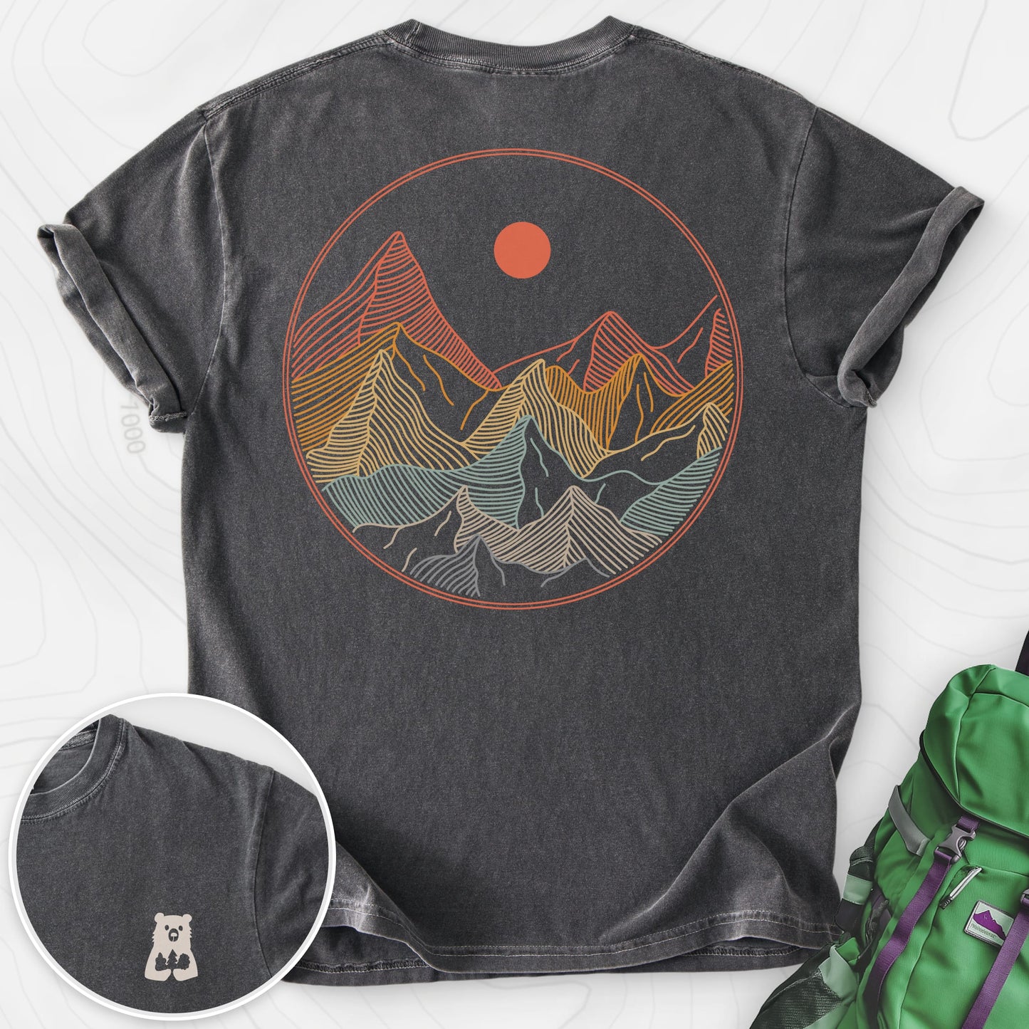Colorful Mountains Back Print
