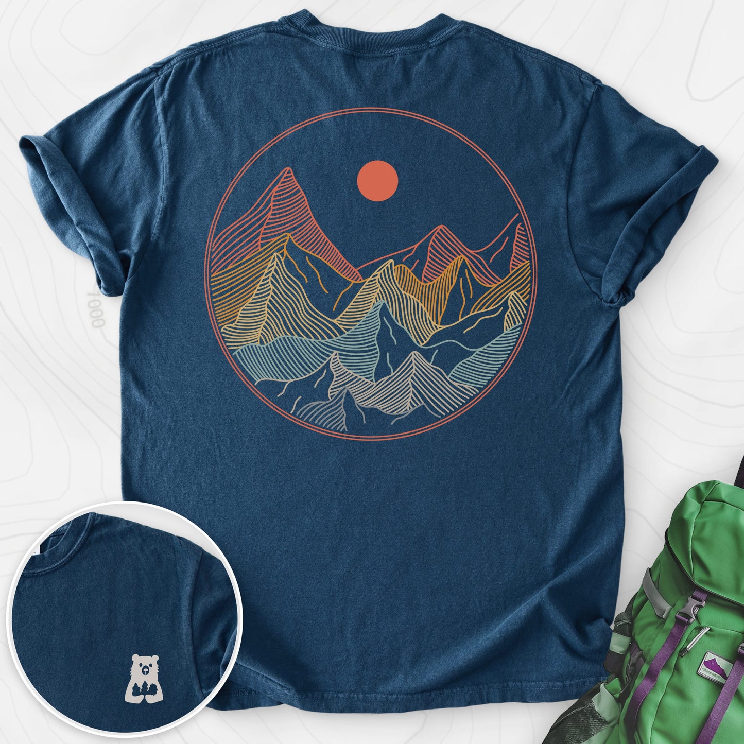 Colorful Mountains Back Print