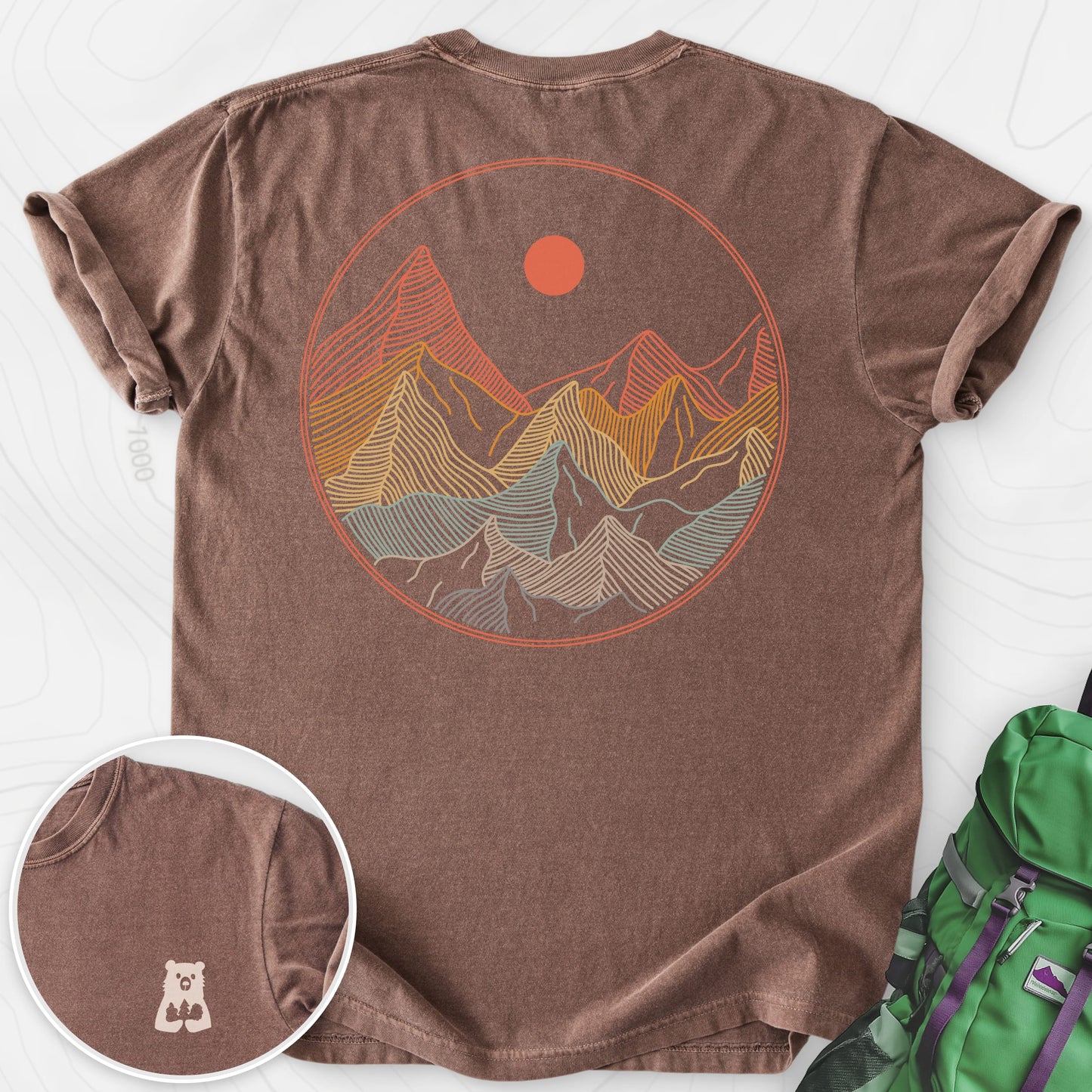 Colorful Mountains Back Print