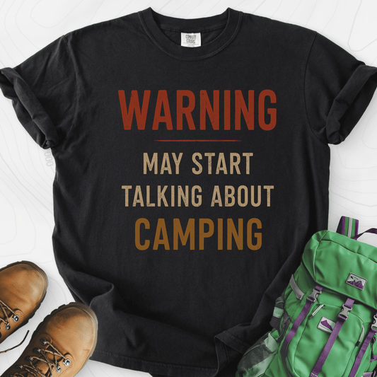 Camping Warning T-Shirt