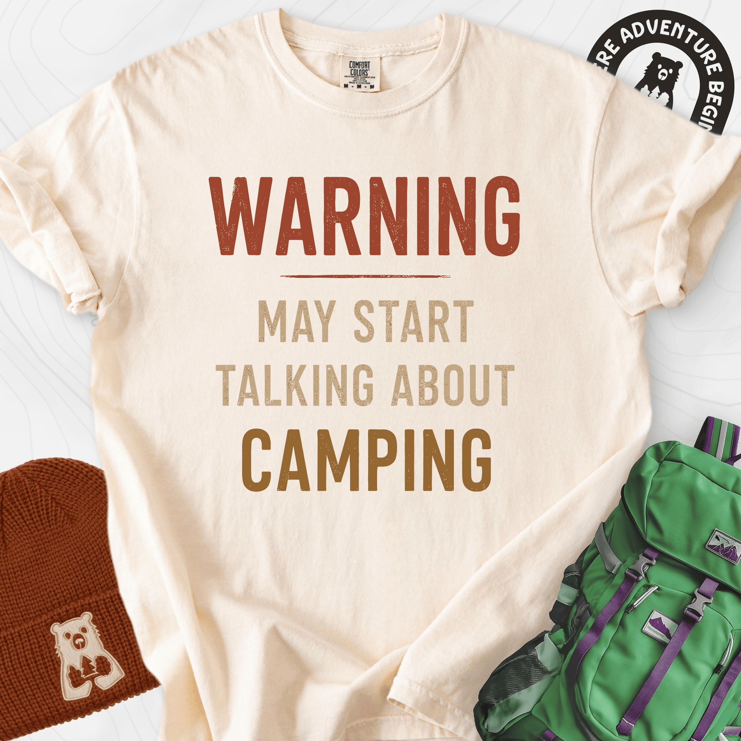 Camping Warning T-Shirt