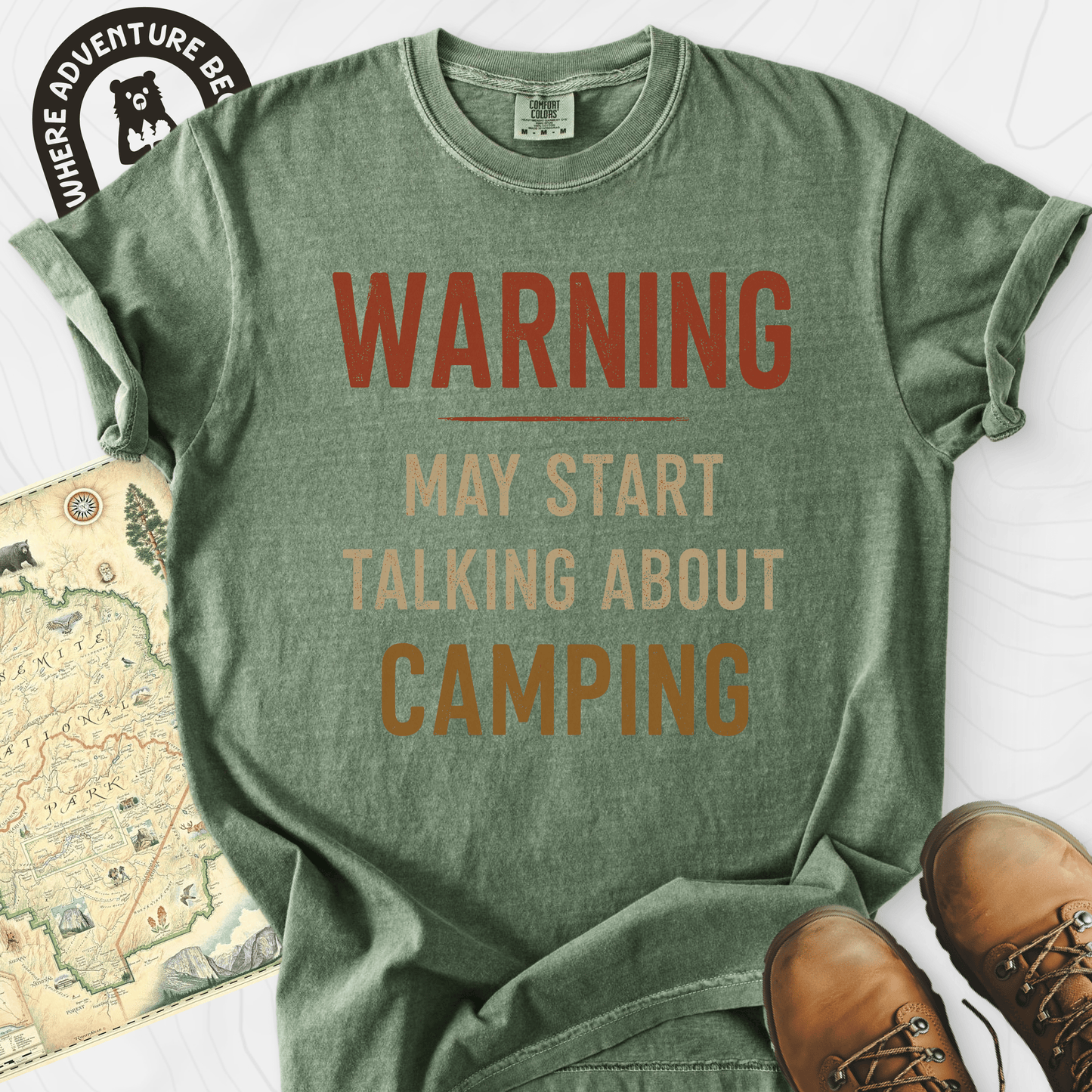 Camping Warning T-Shirt