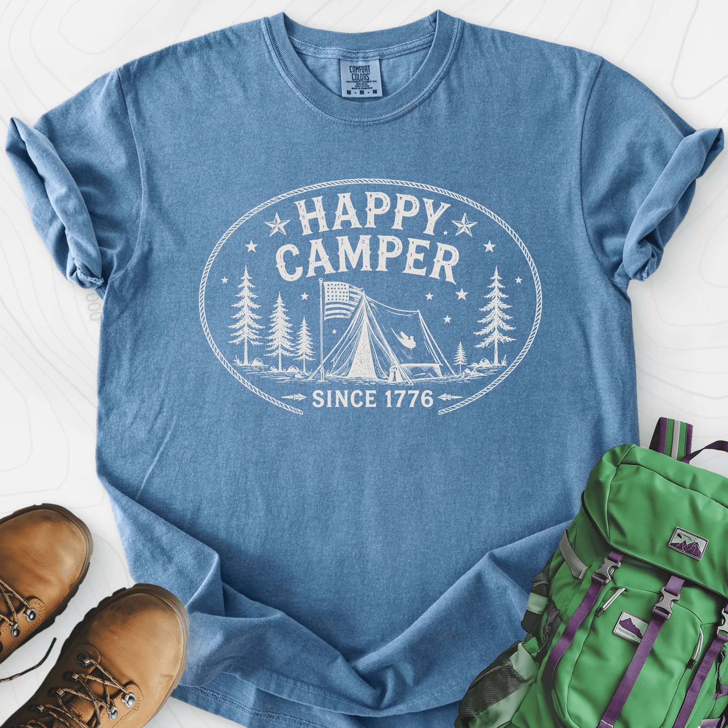 Happy Camper Badge T-Shirt