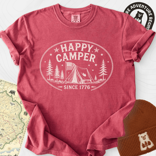 Happy Camper Badge T-Shirt