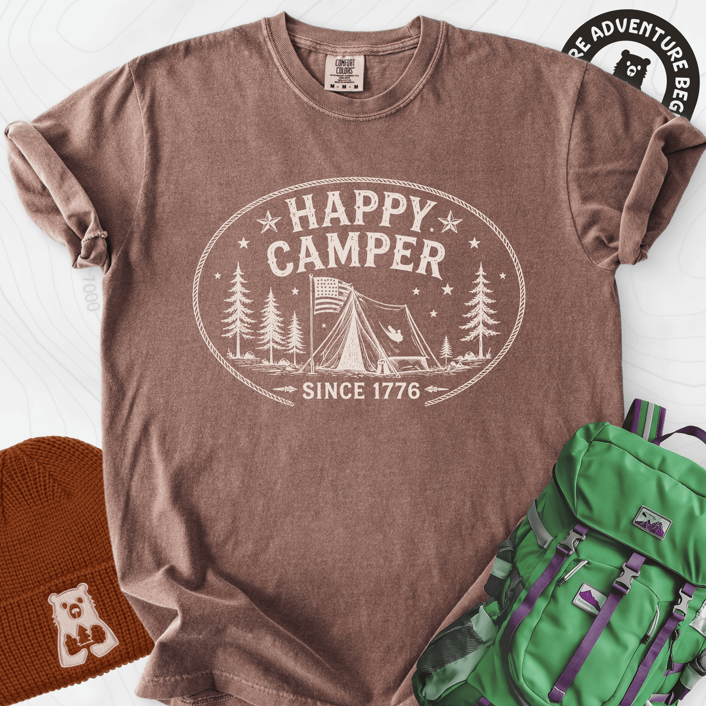 Happy Camper Badge T-Shirt