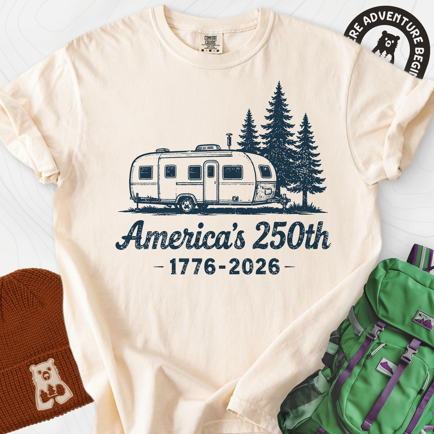250th Camper Badge T-Shirt