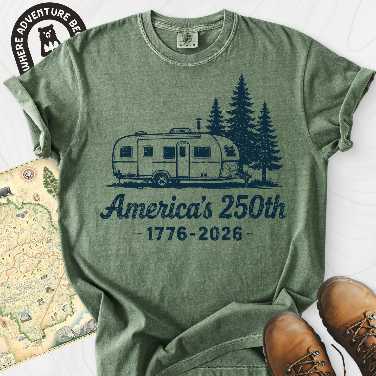 250th Camper Badge T-Shirt