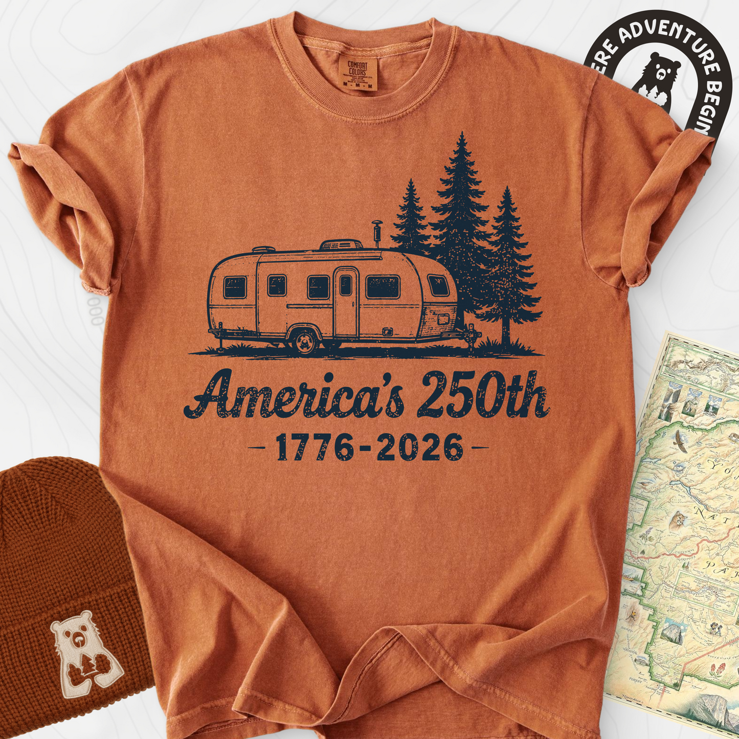 250th Camper Badge T-Shirt