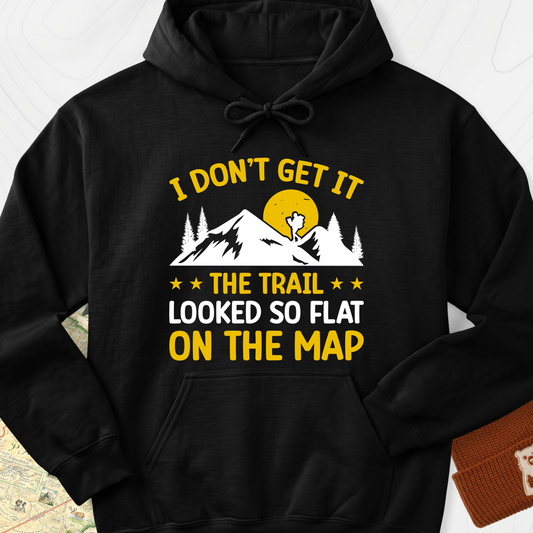 The Trail Looked So Flat Hoodie - Black