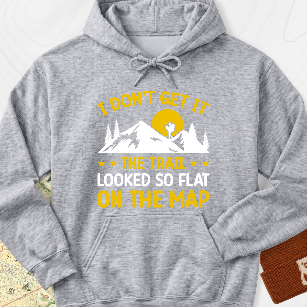The Trail Looked So Flat Hoodie - Sport Grey