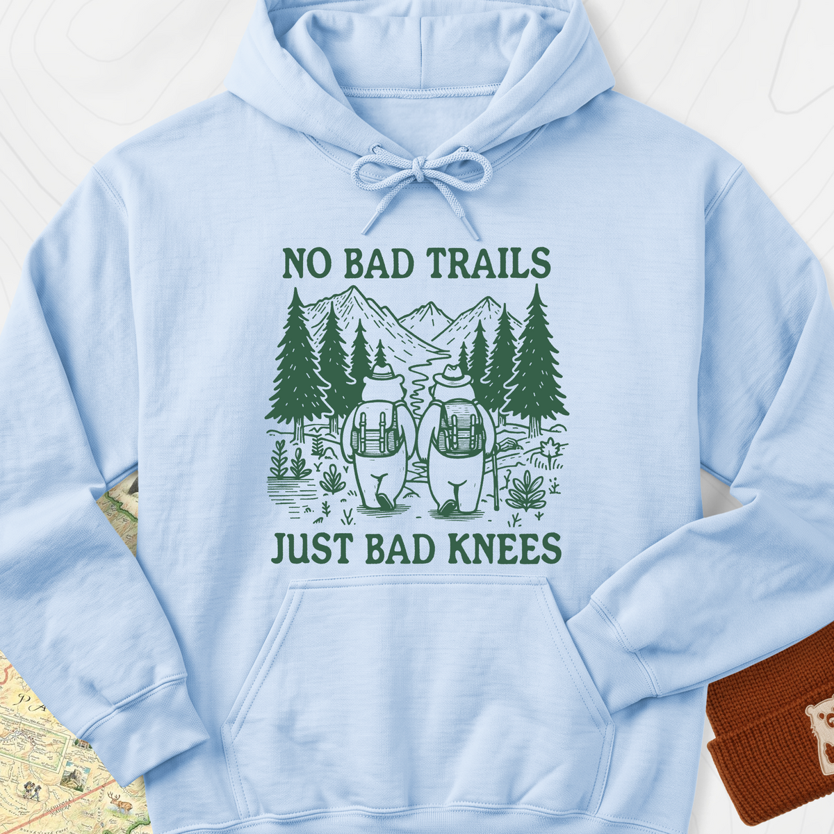 No Bad Trails Hoodie - Light Blue