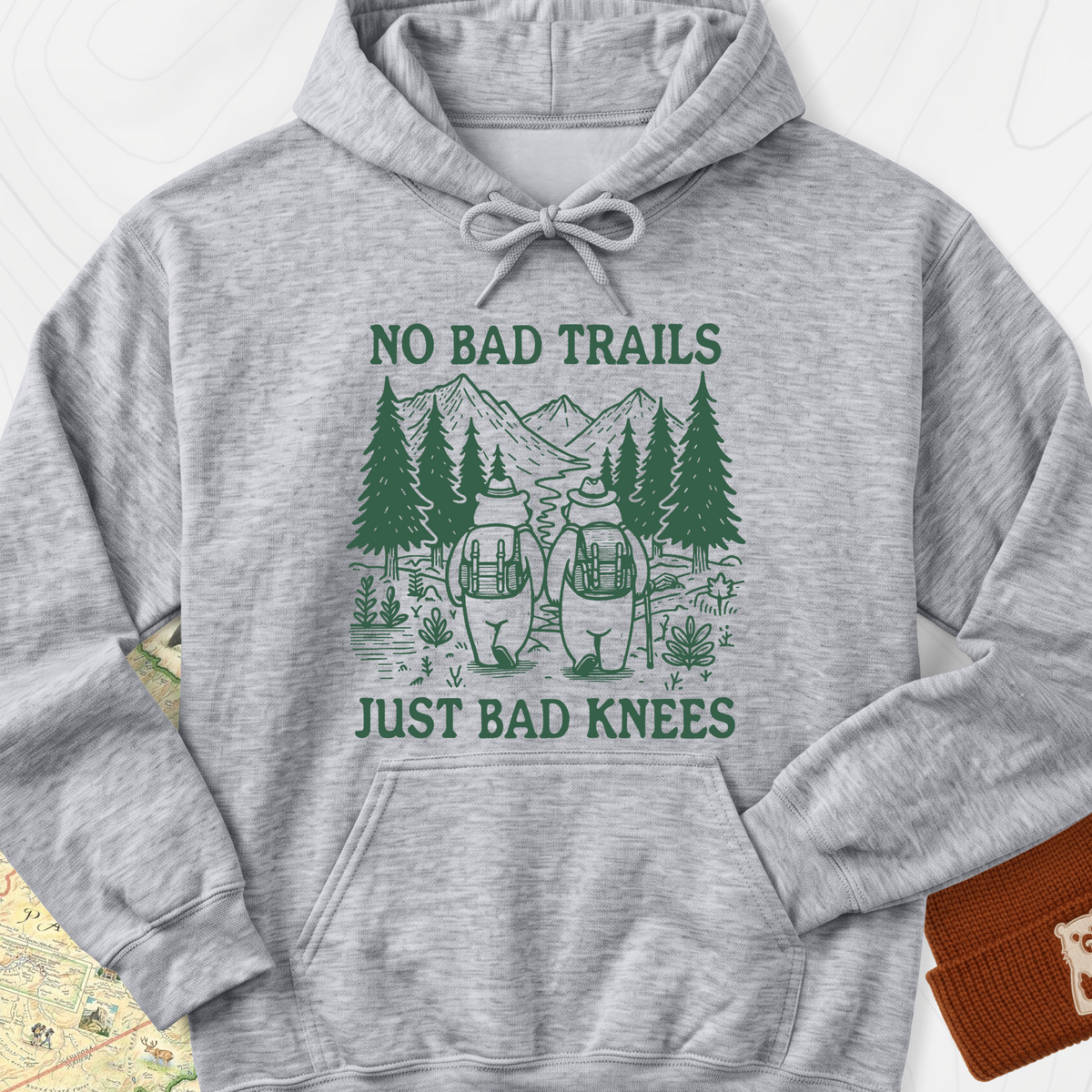 No Bad Trails Hoodie - Sport Grey