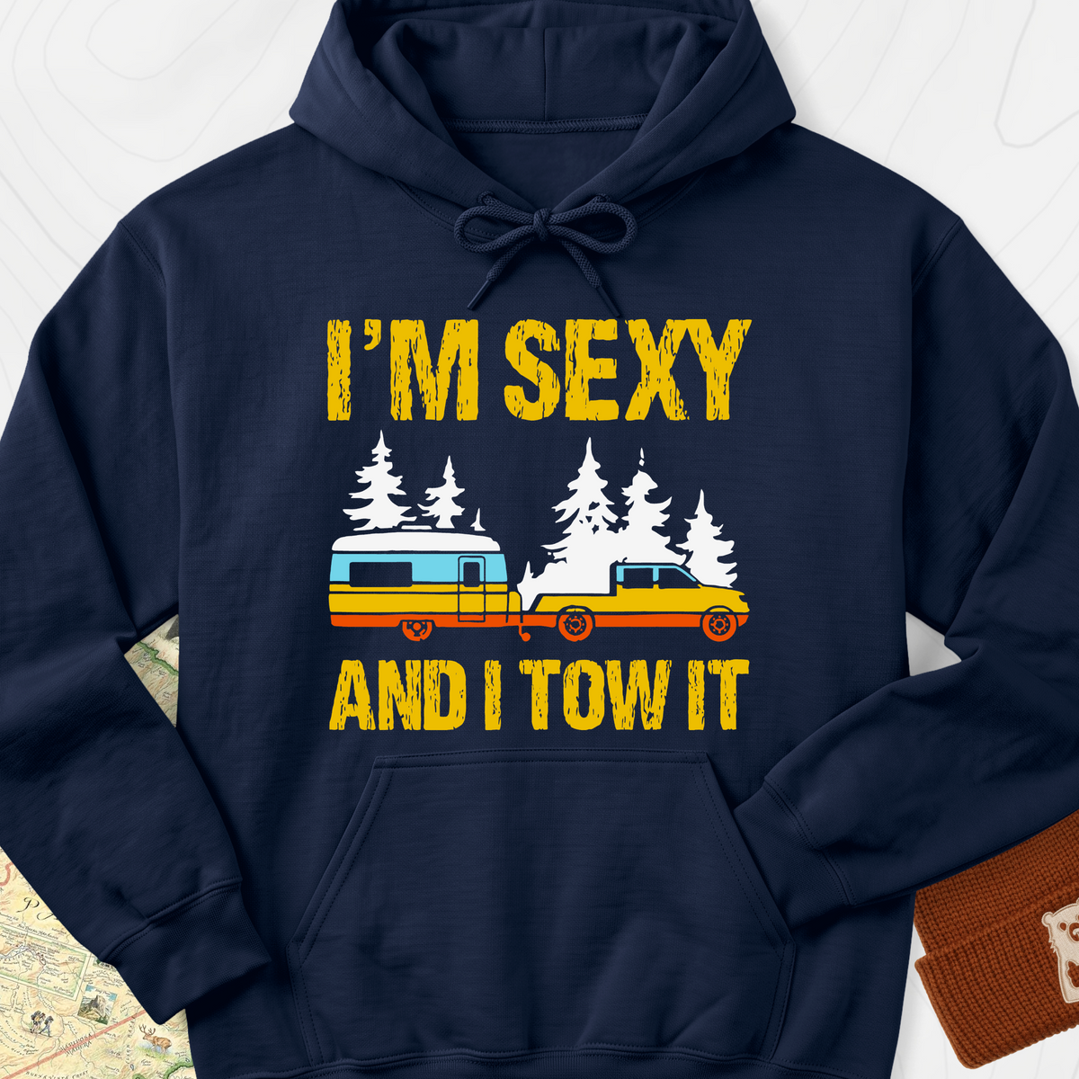 I'm Sexy and I Tow It Hoodie - Navy
