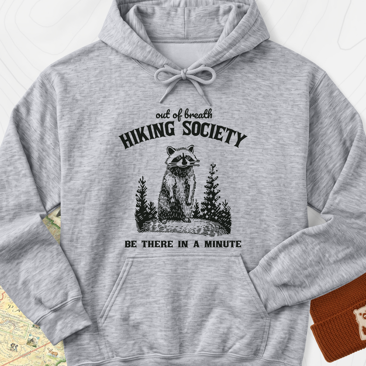 Out Of Breath Hiking Society Hoodie - Sport Grey