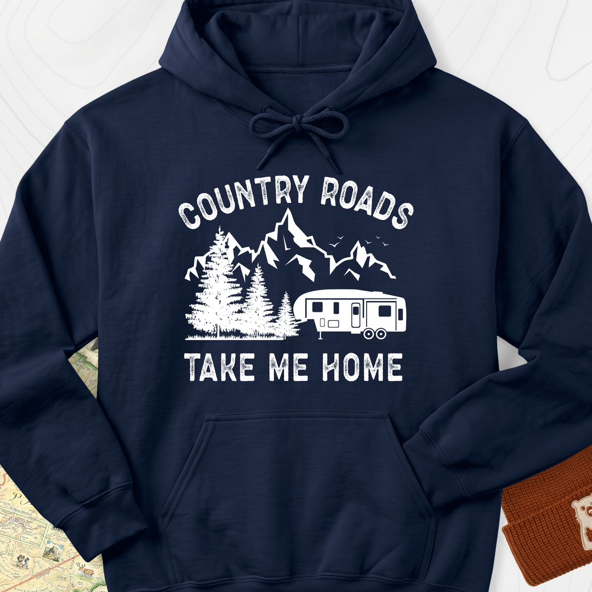 Country Road, Take Me Home Hoodie - Navy