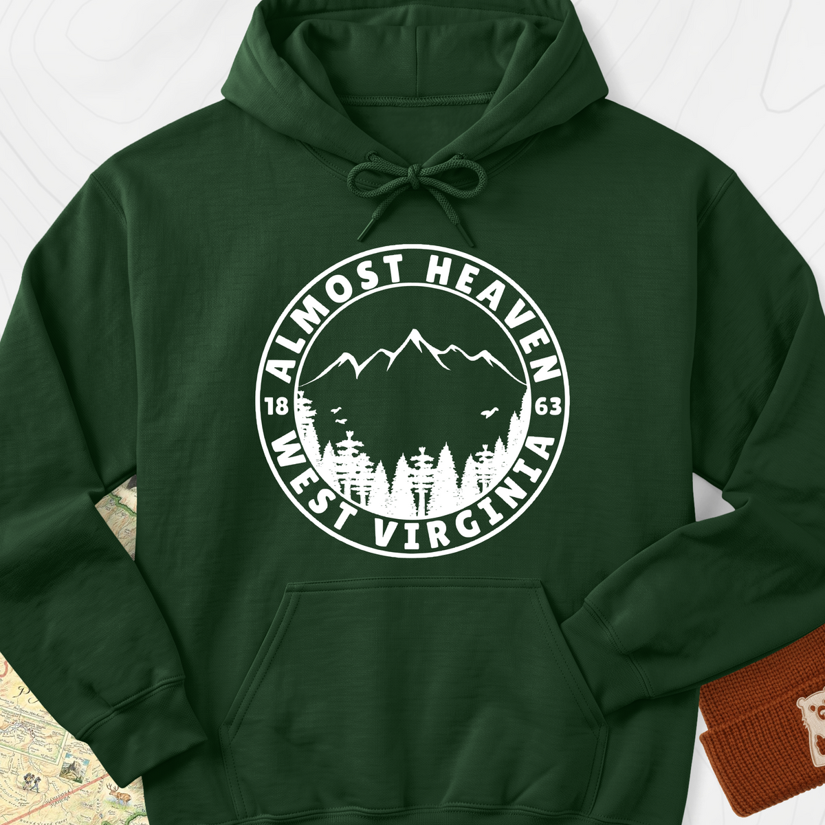 Almost Heaven Hoodie - Forest Green