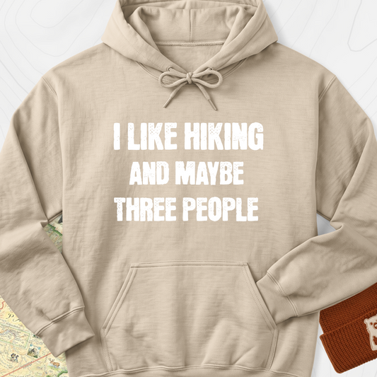 I Like Hiking... Hoodie - Sand